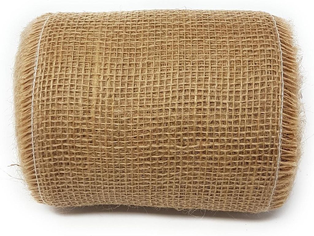 25m Juteband Natur 15 cm Rupfenband Tischband Tischläufer Sackleinen