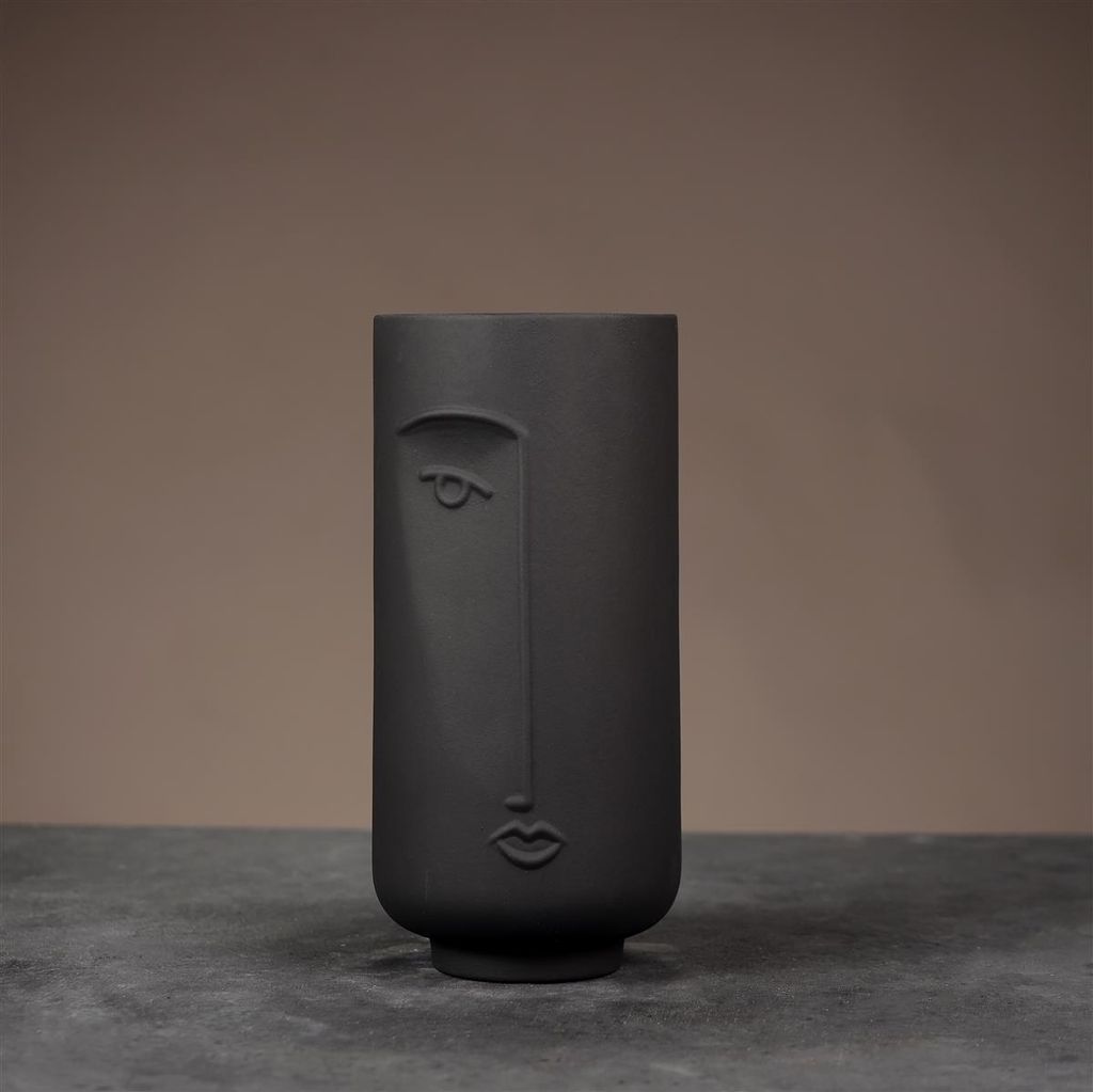 Blumenvase, 13x28 cm, schwarz