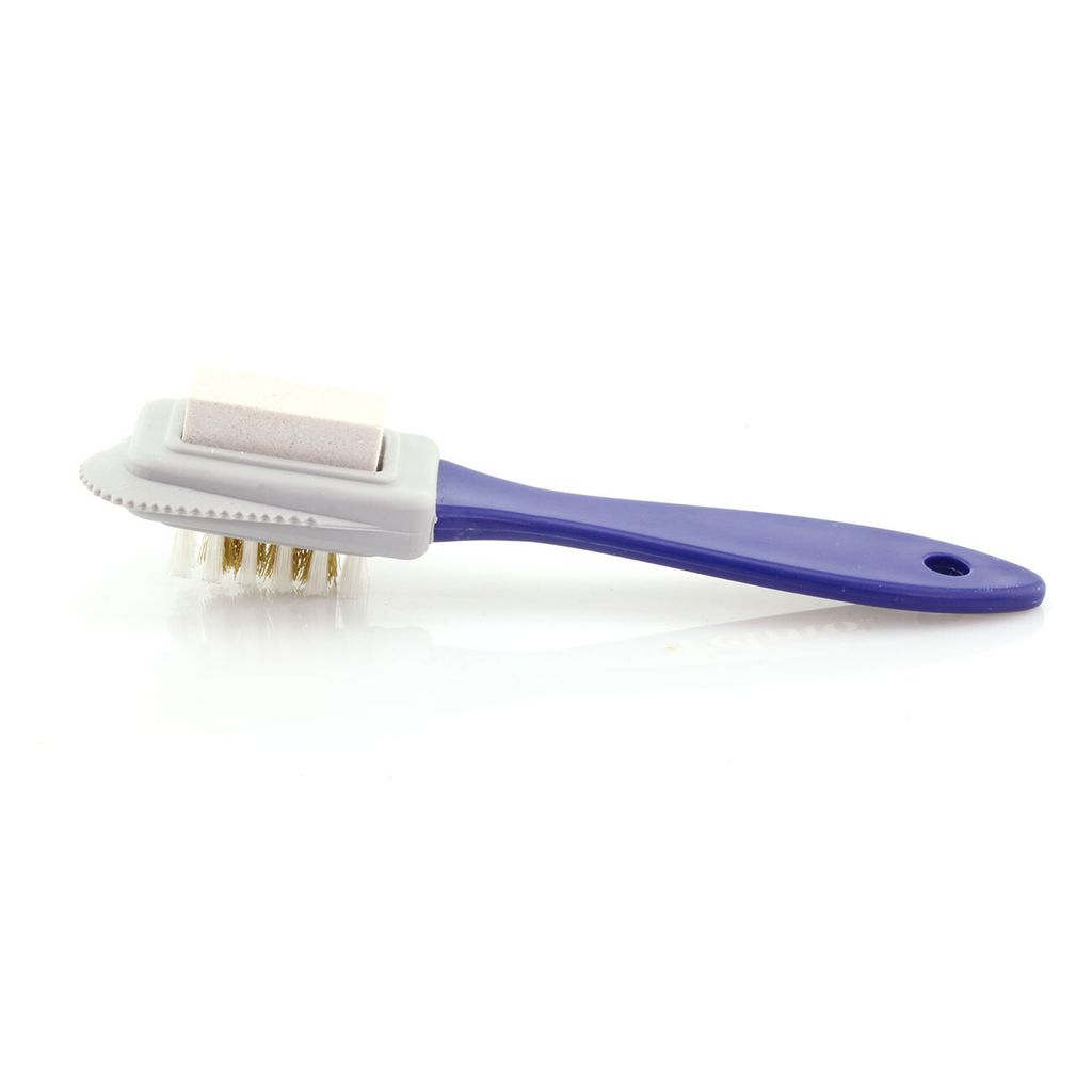 TelMo Wildlederbürste - Mit Reinigungsgummi Und Messingdraht-Besteckung