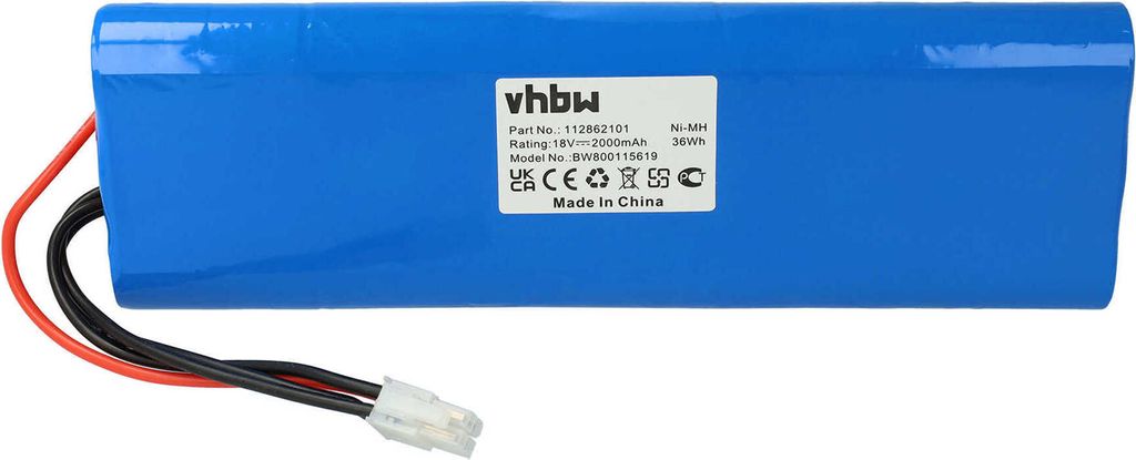 vhbw Akku kompatibel mit Gardena Robotic R160 Rasenroboter (2000mAh 18V NiMH)