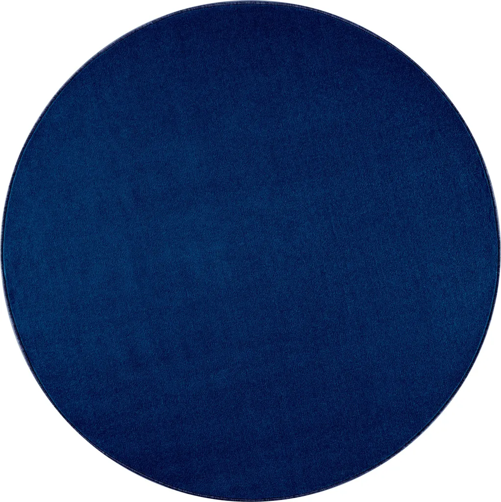 Tapis rond bleu foncé Nasty Hanse Home antidérapant et anti-poussière