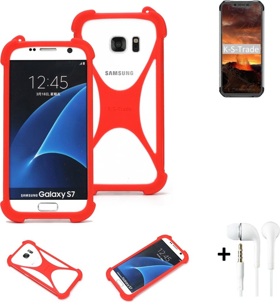 Handy-hülle + Kopfhörer kompatibel mit Blackview BV9600E Schutz-hülle Bumper Silikon Schutz Hülle Cover Case Silikoncase Silikonbumper TPU