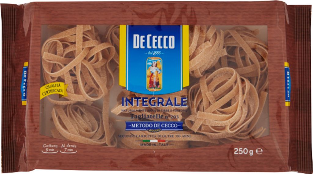 Makaron Tagliatelle Integrali 250g - De Cecco Zdjęcie produktu 