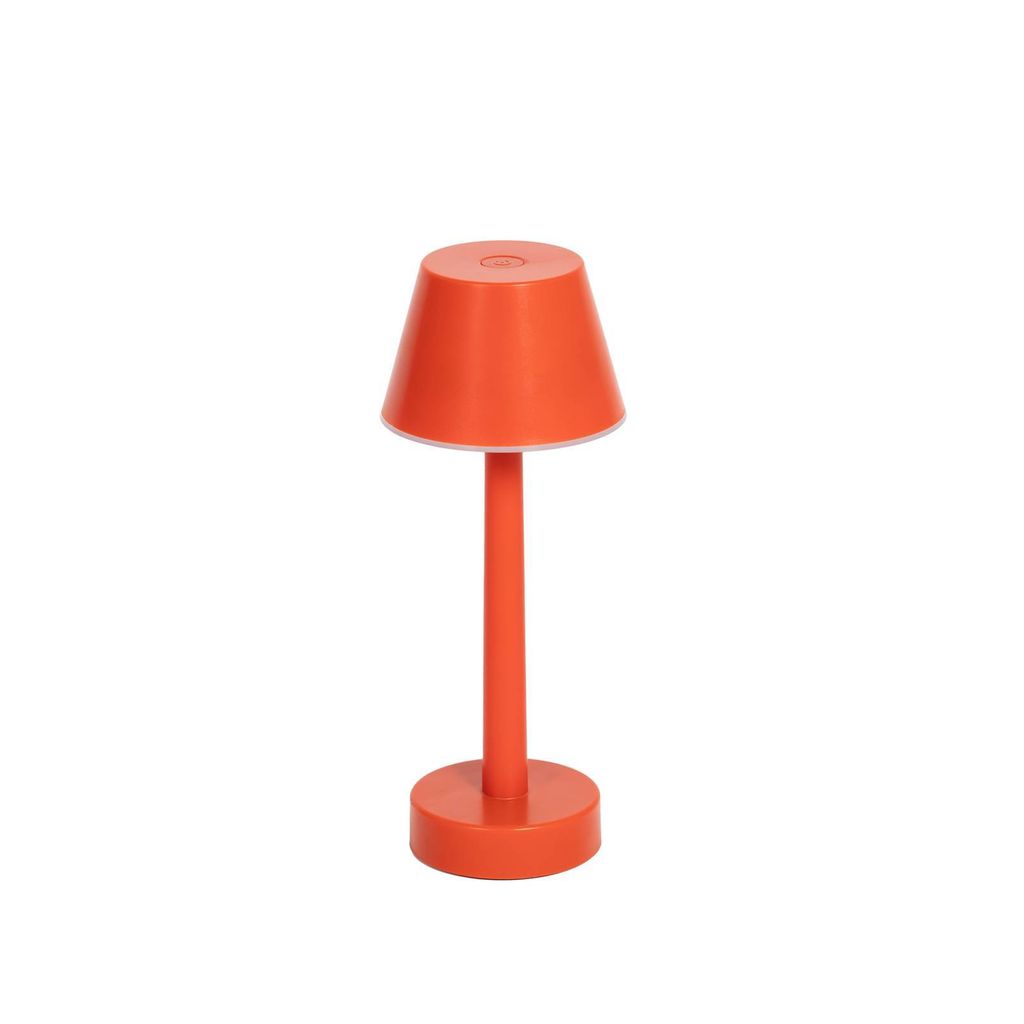 Lindby LED-Akkuleuchte Gaja, rot, USB, IP44, RGBW, dimmbar