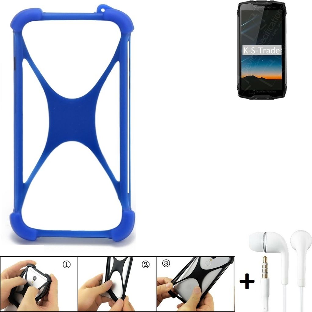 Handy Hülle kompatibel mit Blackview BV6800 Pro Bumper Schutzhülle Silikon Schutz Hülle Cover Case Silikoncase Silikonbumper TPU Softcase