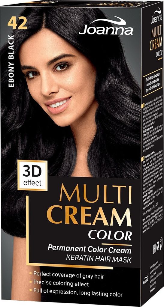 Joanna Multi Effect 3D Farba Do Włosów 42 Hebanowa Czerń Zdjęcie produktu 