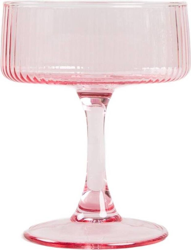 HOMLA Kieliszek DOLORE różowy ryflowany 230 ml Zdjęcie produktu 