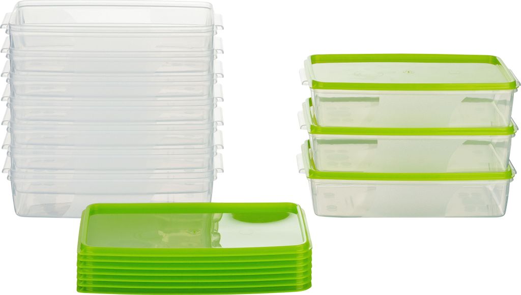 MiraHome Vorratsdosen Sets verschiedene Größen rechteckig grün – Vorratsdosen mit Deckel Luftdicht – Gefrierdosen für Mealprep – Austrian...