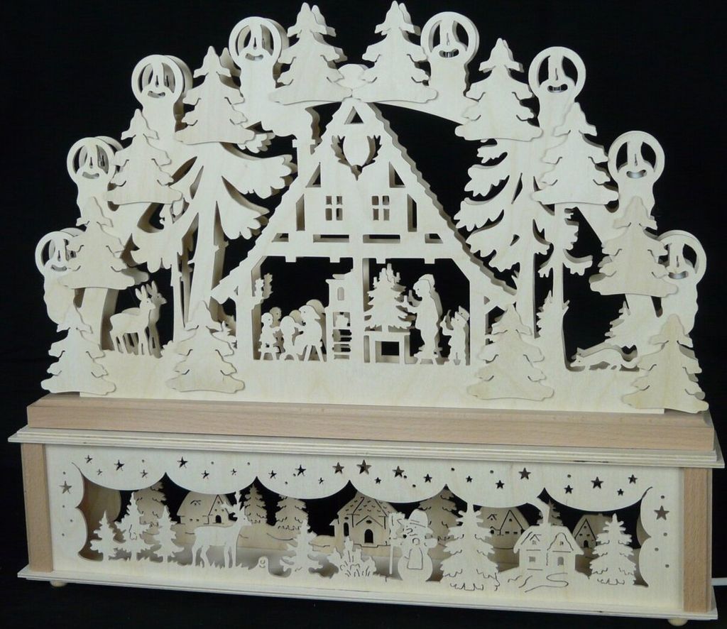 Original Erzgebirgischer Marken Schwibbogen Lichterbogen 50 x 43 cm K50-0_47