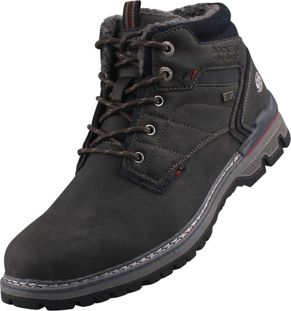 Dockers by Gerli Herren TEX Stiefel gefüttert Grau