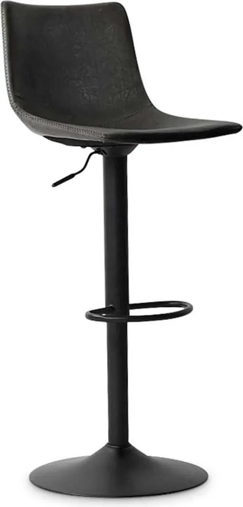 Tabouret de bar réglable Fontana anthracite - Lot de 2 design moderne