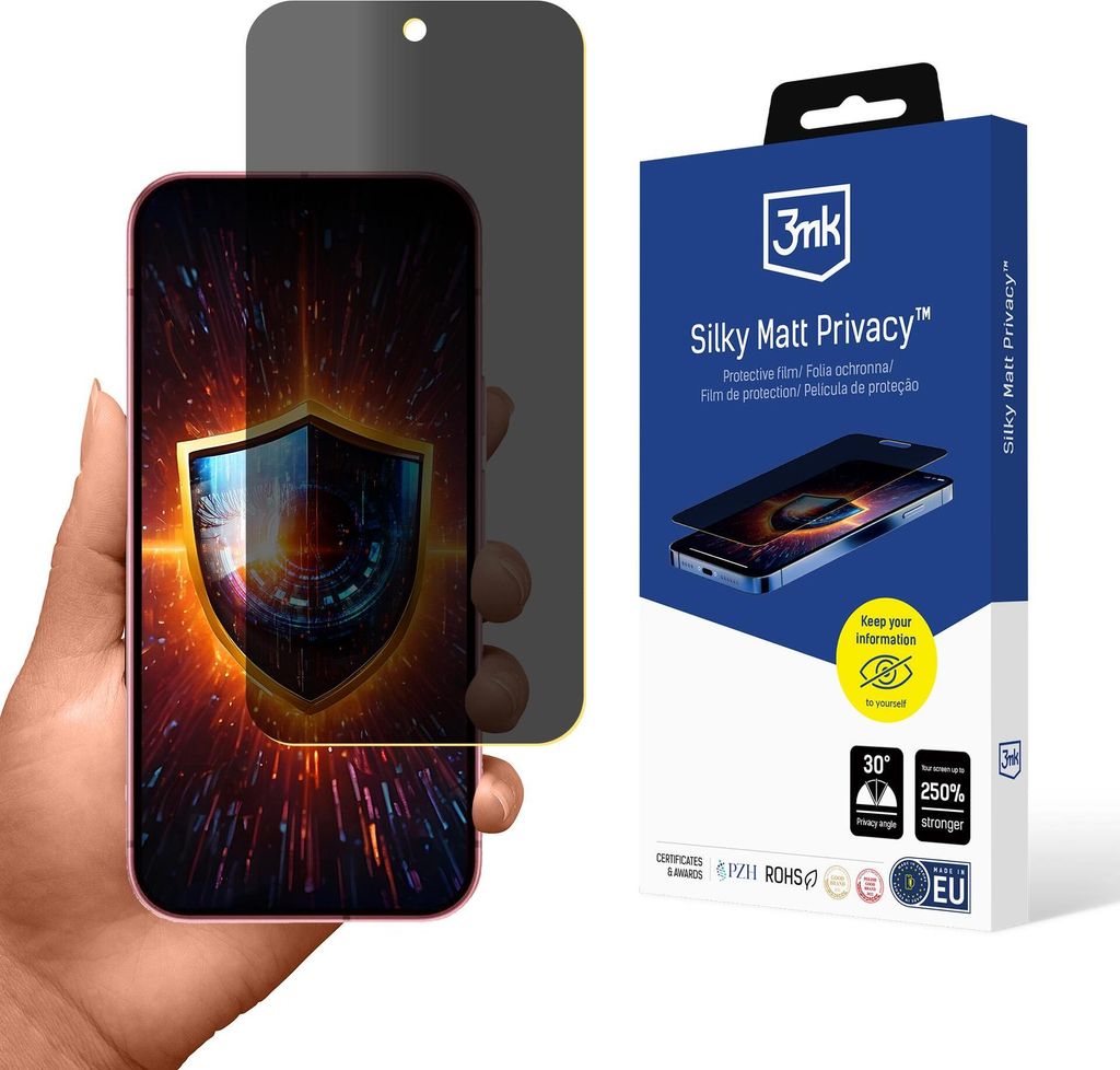 3mk Display Schutzfolie Privatisierung Film Handyfolie Silky Matt Privacy für Google Pixel 9 Self-Heal