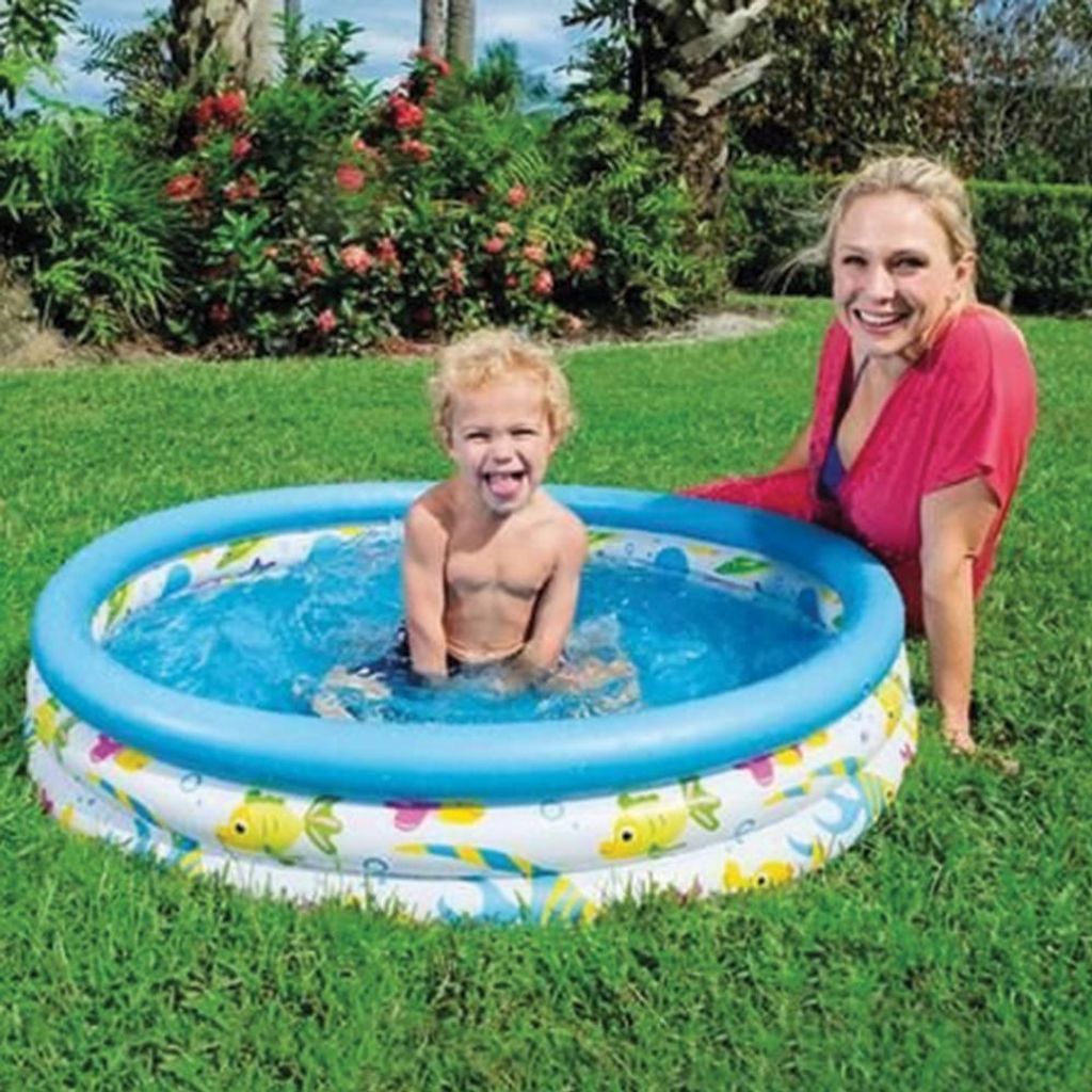 Piscina gonfiabile per bambini Ocean Life, 102 x 25 cm Immagine del prodotto 