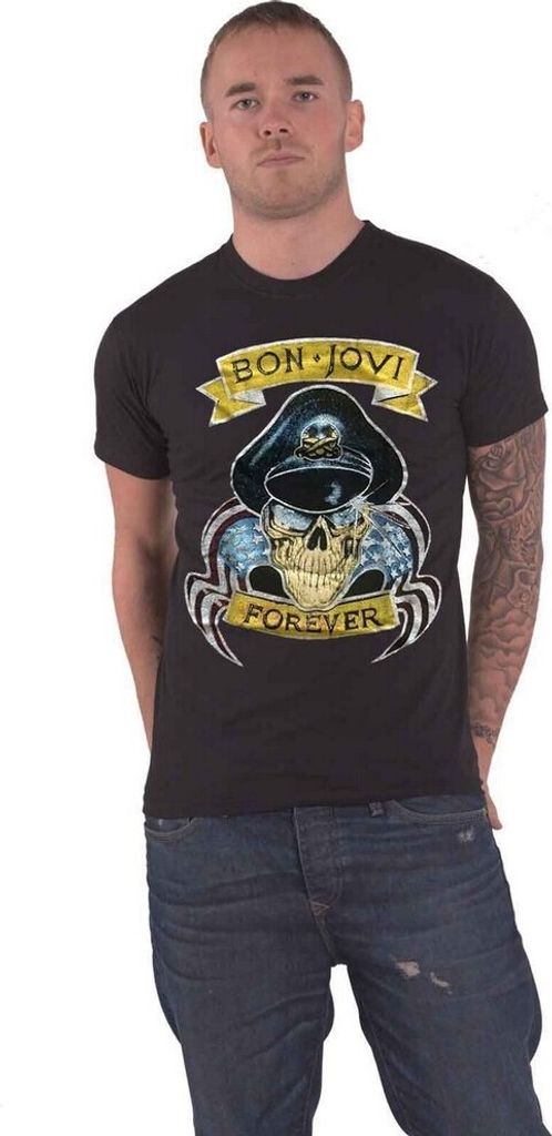 Bon Jovi - "Forever" T-Shirt für Herren/Damen Uni RO3130 (XXL) (Schwarz)