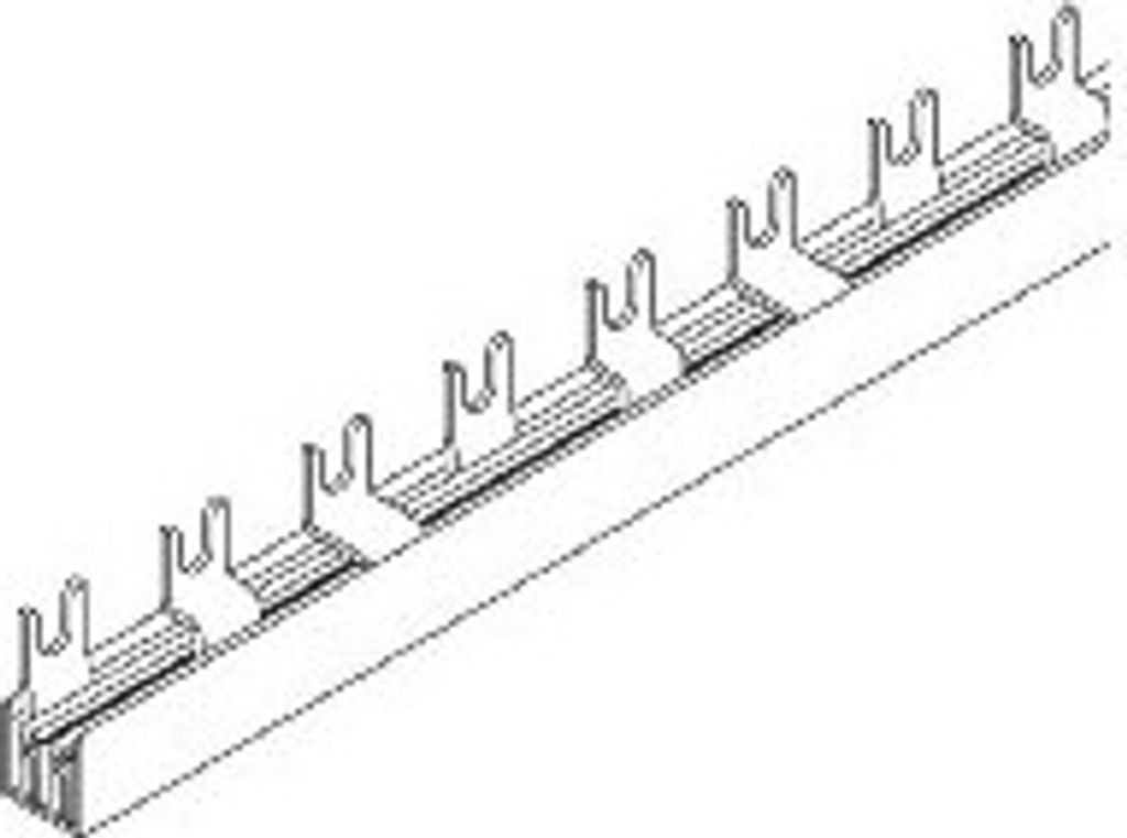 POLLMANN Phasenschiene 3ph 27mm 1000mm 16qmm 80A Gabel