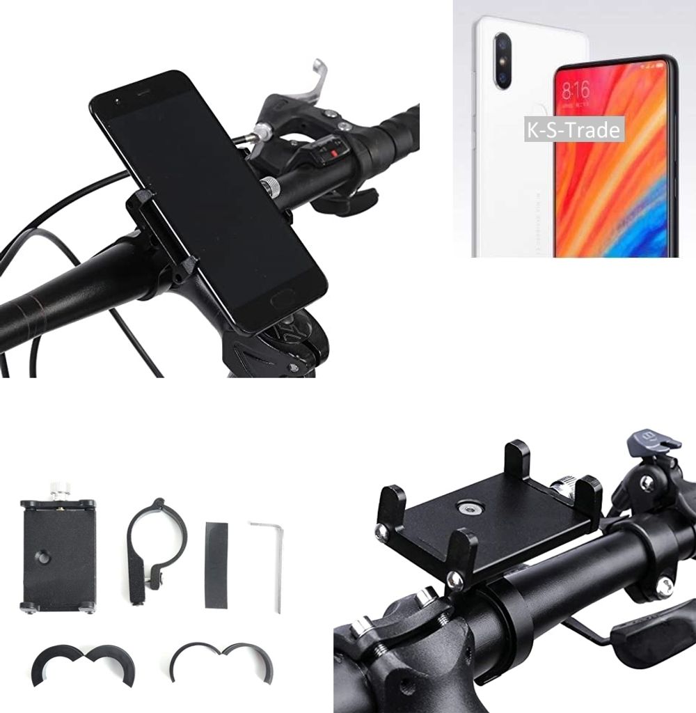 K-S-Trade Handyhalterung für das Fahrrad kompatibel mit Xiaomi Mi Mix 2S Halter Lenkstange Fahrradhalterung Motorrad Bike Mount Befestigung