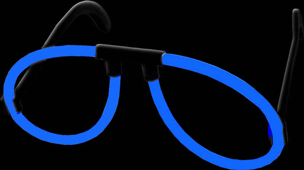 Knicklichter Pilotenbrille Blau – 8h leuchtend, Party-Accessoire, e Qualität