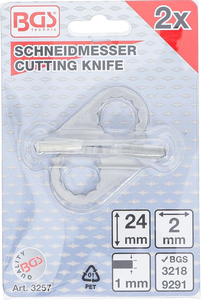 BGS 3257 2 pz. lame da taglio, semitonde 2x24 mm, per Art. Immagine del prodotto 