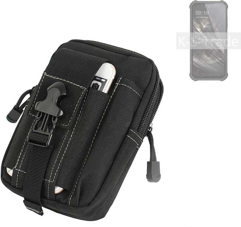 K-S-Trade Gürtel Tasche kompatibel mit Oukitel WP19 Gürteltasche Holster Schutz Hülle Handy Hülle Smartphone outdoor Handy-Hülle schwarz