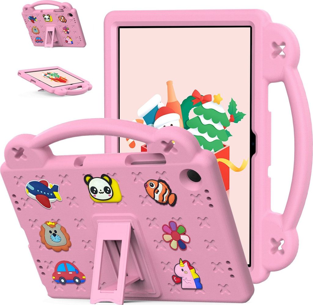 Schutzhülle für Samsung Galaxy Tab A11+ / A11 Plus 11" 2025 Niedliche Hülle für Kinder, Stoßfest mit Griff und Ständer Pink