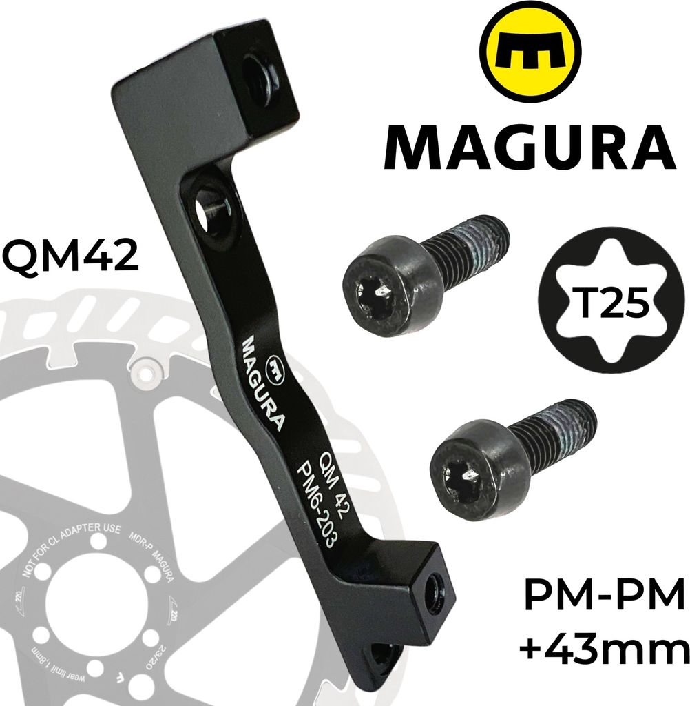 Uberbike IS Adapter Für 203mm Scheibenbremsen – Blau, Für Vorderrad, Perfekt Für Mountainbikes