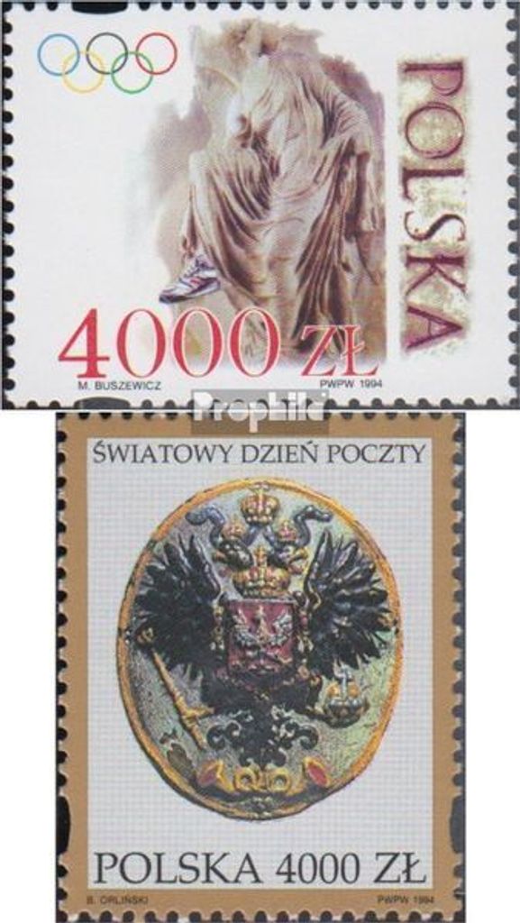 Briefmarken Polen 1994 Mi 3503,3509 (kompl.Ausg.) postfrisch IOC