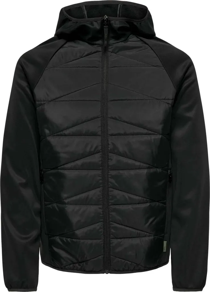 Veste zippée Only & Sons noire M | Blouson noir anti-plis durable
