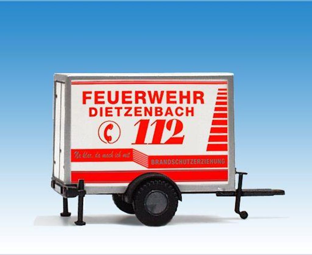 VK-Modelle 04141 - 1/87 Feuerwehr Dietzenbach, Kofferanhänger - Neu