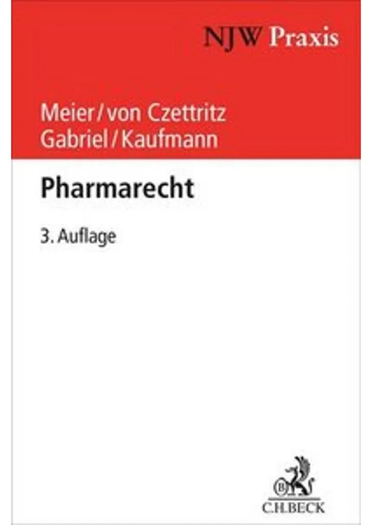 Livre Pharmarecht : Code du Droit Pharmaceutique et Médical Allemand