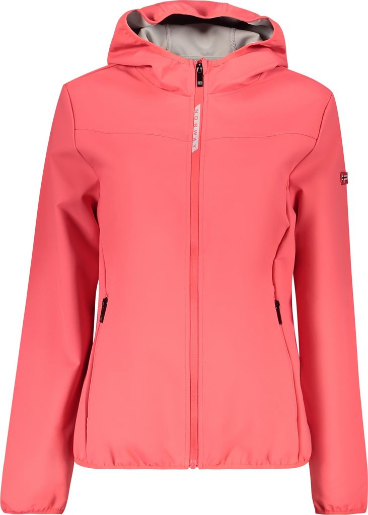Rosa Softshell-Jacke Damen: Wasserdicht mit Kapuze & Taschen