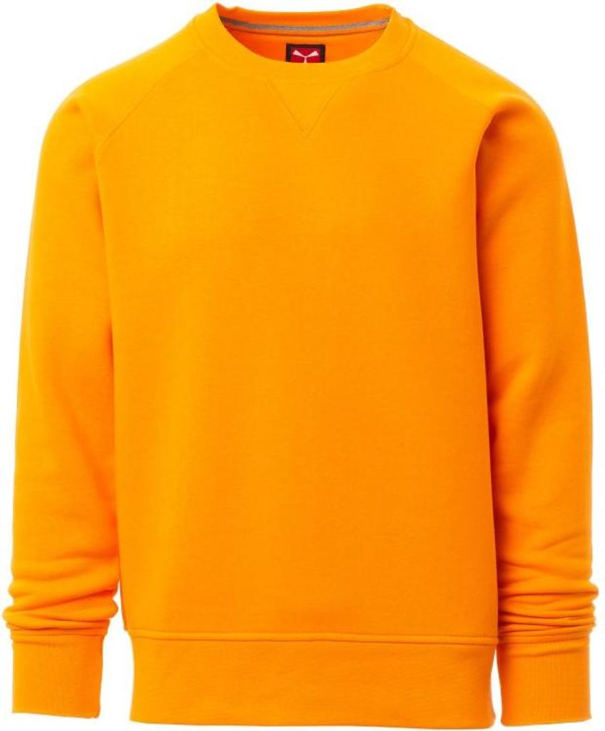 PAYPER Sweatshirt MISTRAL+ Herren Rundhals-Pullover – Hoher Baumwollanteil (70/30), Raglanärmel, V-Naht, 300 g/m² orange M