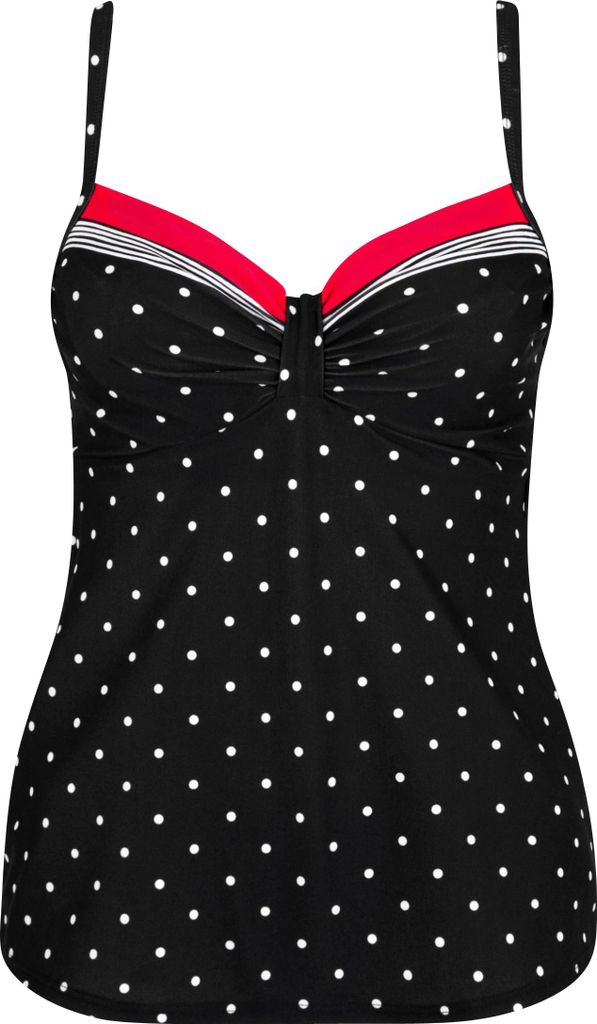 LASCANA Bügel-Tankini-Top schwarz-rot Größe 46 Cup B