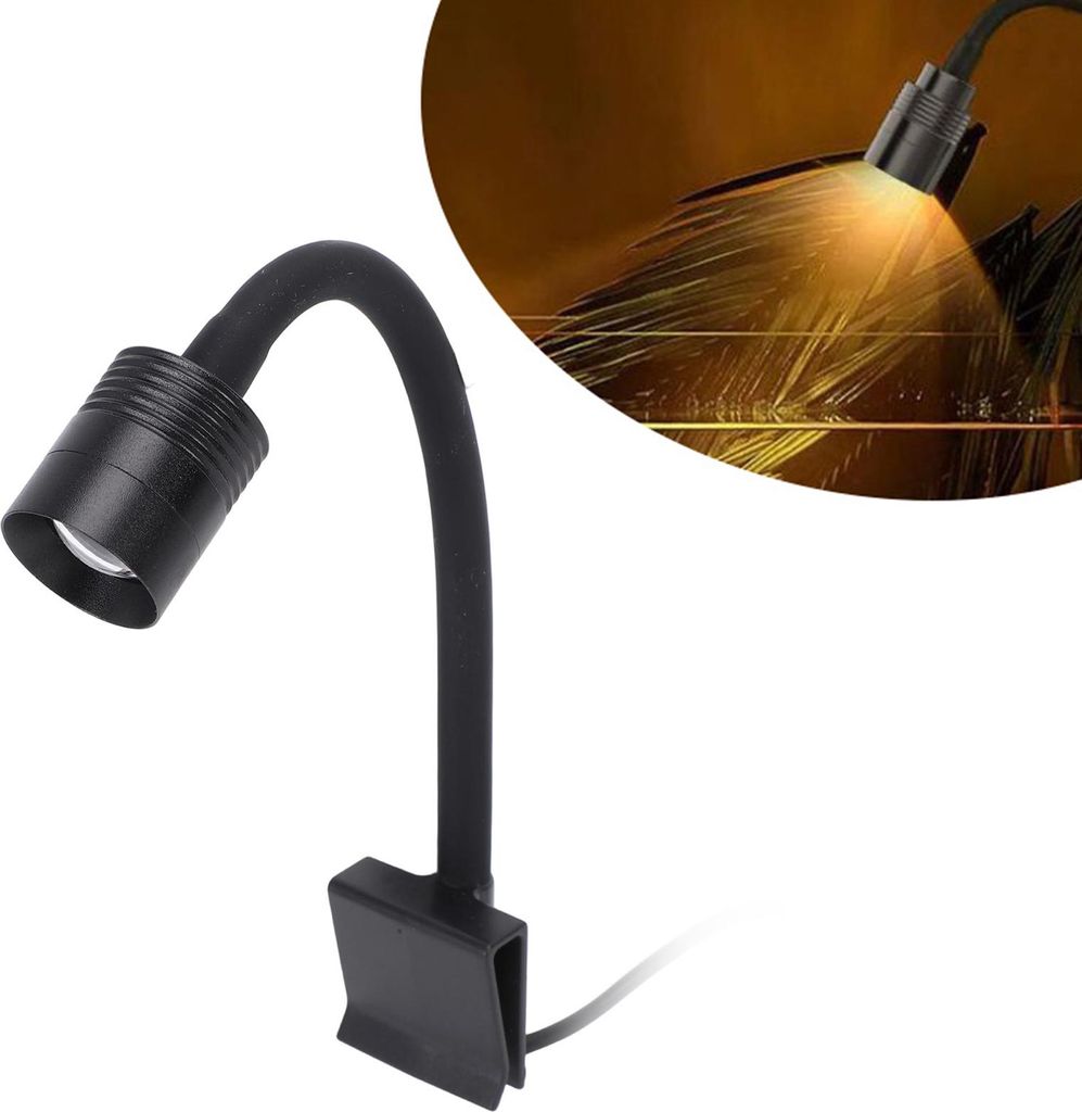 Aquarium Spot Light 3 Farben Beleuchtung Einstellbar IP65 Wasserdicht 360° drehbar Clamp Arm USB Mini Clip On LED Fish Tank Spotlight