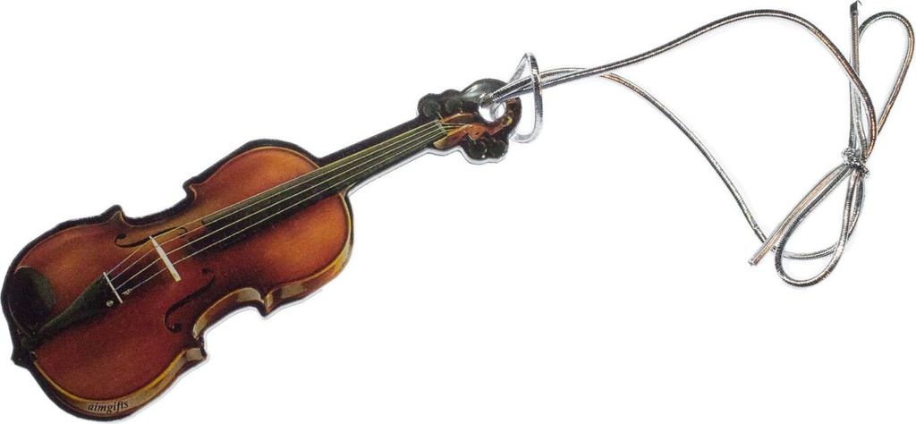 1x Weihnachtsbaumanhänger Geige SPIEGEL Baumschmuck Instrument Violine