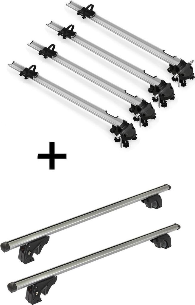 4x Fahrradträger Bike Pro + Dachträger/Relingträger VDP LION2 kompatibel mit für Mercedes E Station Wagon (S212) (5 Türer) 09-16