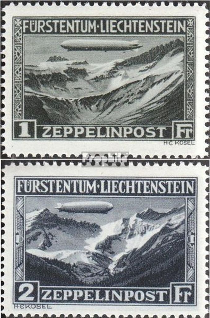 Briefmarken Liechtenstein 1931 Mi 114-115 (kompl.Ausg.) Produktbild 