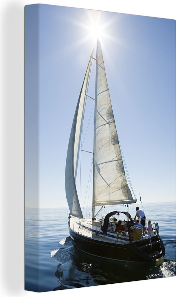 OneMillionCanvasses - Leinwandbilder - 90x140 cm, Segelboot unter brennender Sonne, Wandbilder Kunstdruck Wanddekoration - Foto auf Leinwand - Ge...