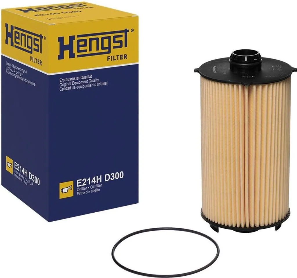 Filtre à huile HENGST E214H D300 évite l'usure et les impuretés moteur