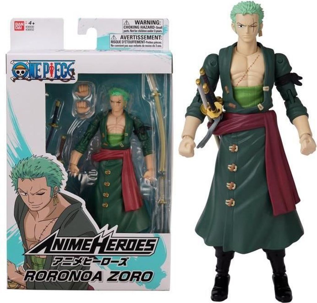 Figurine de héros d'anime 17 cm - Roronoa Zoro - BANDAI One Image du produit 