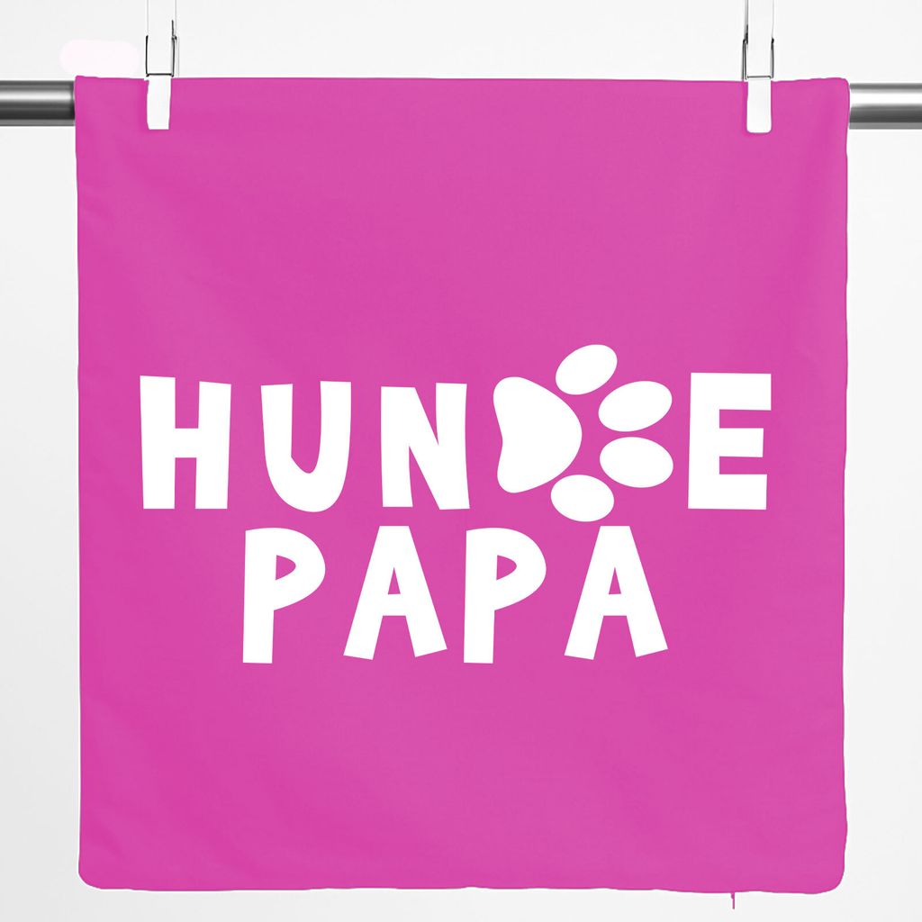 Huuraa Kissenbezug Hundepapa Tapse 40x40cm Fuchsia Baumwolle Dekokissenbezug Geschenkidee