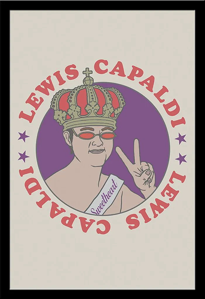 Déco chambre Lewis Capaldi : Poster Sweetheart encadré prêt à suspendre