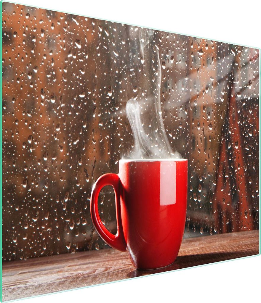 Glasschneidebrett 52x30 Kaffee