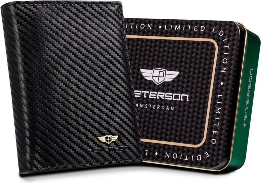 Portafoglio Peterson Pelle Dentellata: RFID Stop & Pelle Antigraffio