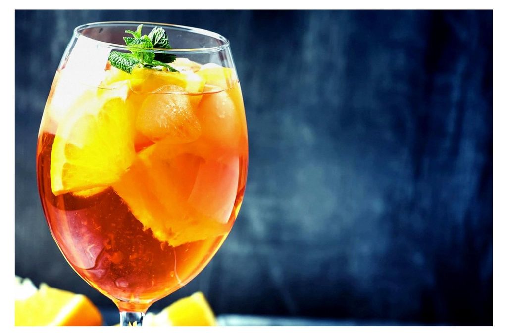 Aperol Spritz Glas Zora – geeignet für Aperol Spritz, Cocktails, Cocktailgläser, bleifreies Kristallglas, 6 Stück