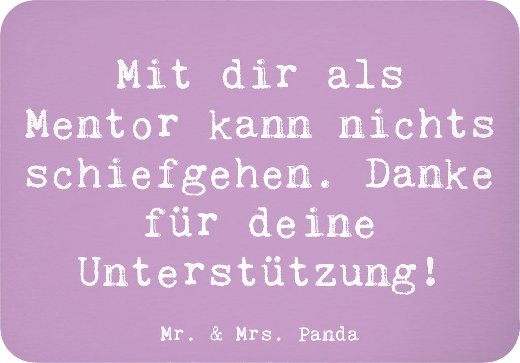 Mr. & Mrs. Panda Kühlschrankmagnet Spruch Beste Mentor - Lavendeltraum - Geschenk, beruflicher Erfolg, Vorbild, haftmagnet, magnet, Danke sagen, p...