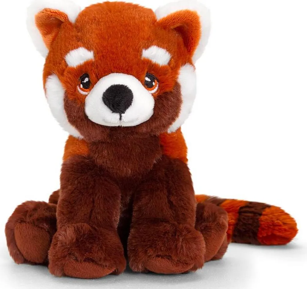 Doudou Panda Roux pour Enfant - Peluche Animale de 25 cm Souple et Douce