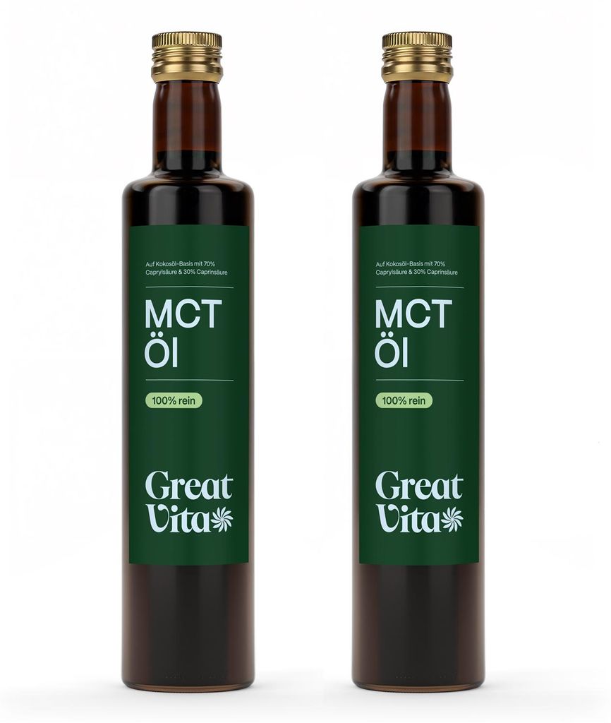 GreatVita MCT Öl, 2x 500ml Glasflasche Produktbild 