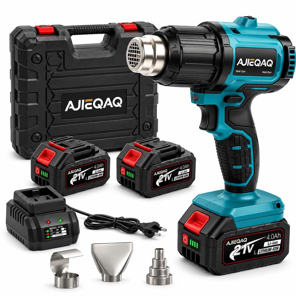 Pistola termica a batteria 21V, 500W, 300/550°C, 250/500 Immagine del prodotto 