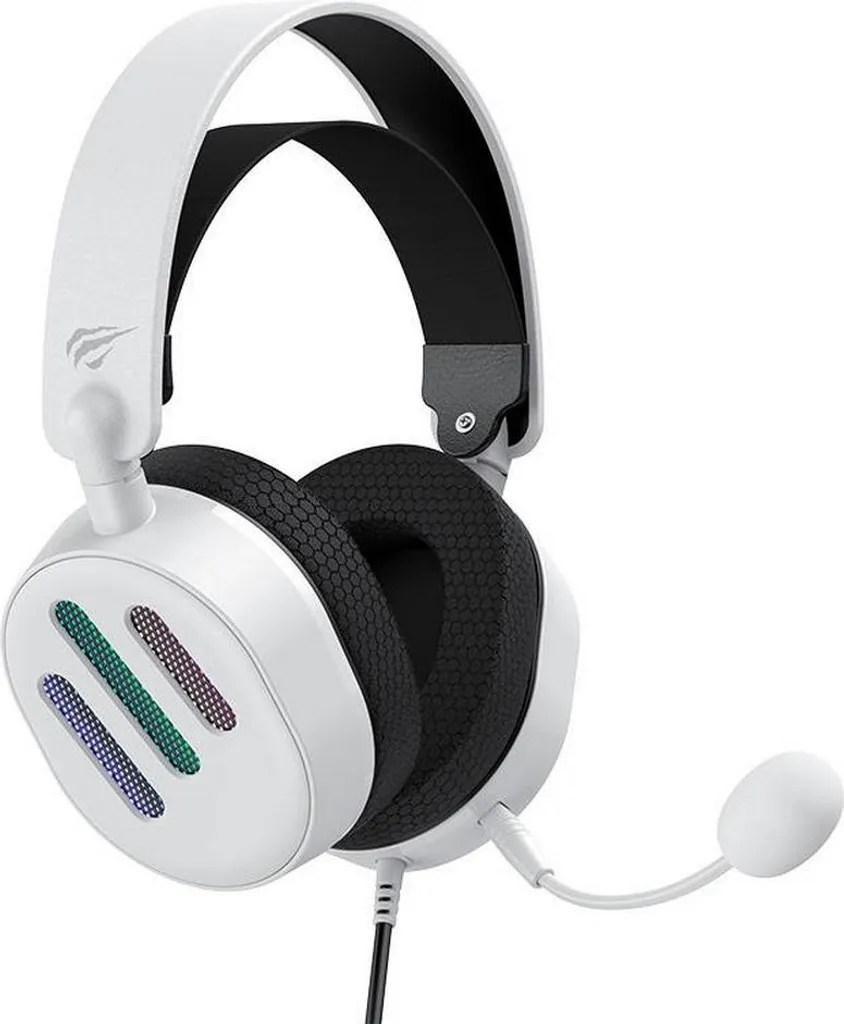 Havit H2038U Cuffie Gaming RGB Bianco Nero - Design Ergonomico 7.1 USB