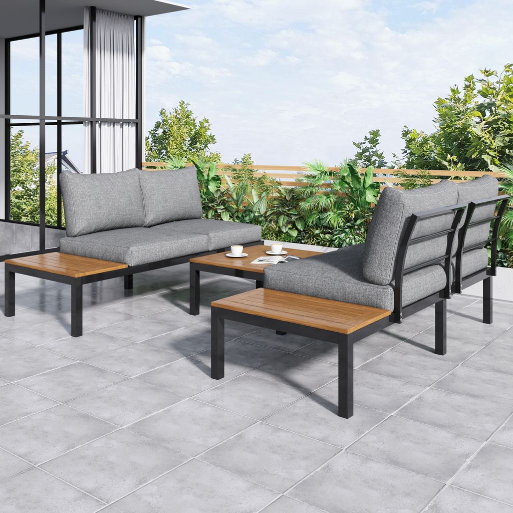 Flieks Gartenlounge Set 4 sitzer, Gartenmöbel Set Produktbild 3